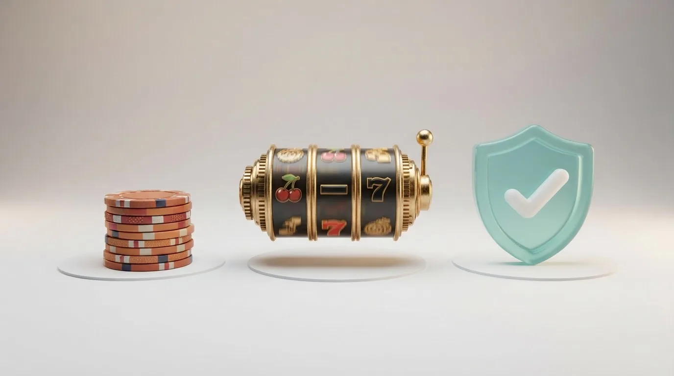 Infografika: tři typy bonusů — cash bez vkladu, free spiny, vkladový match — s popisky podmínek